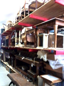 Antiques in storage room